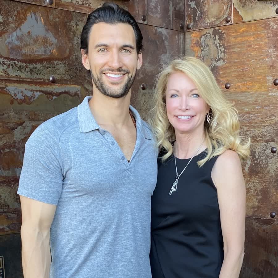 Anthony with his mother today, at 64